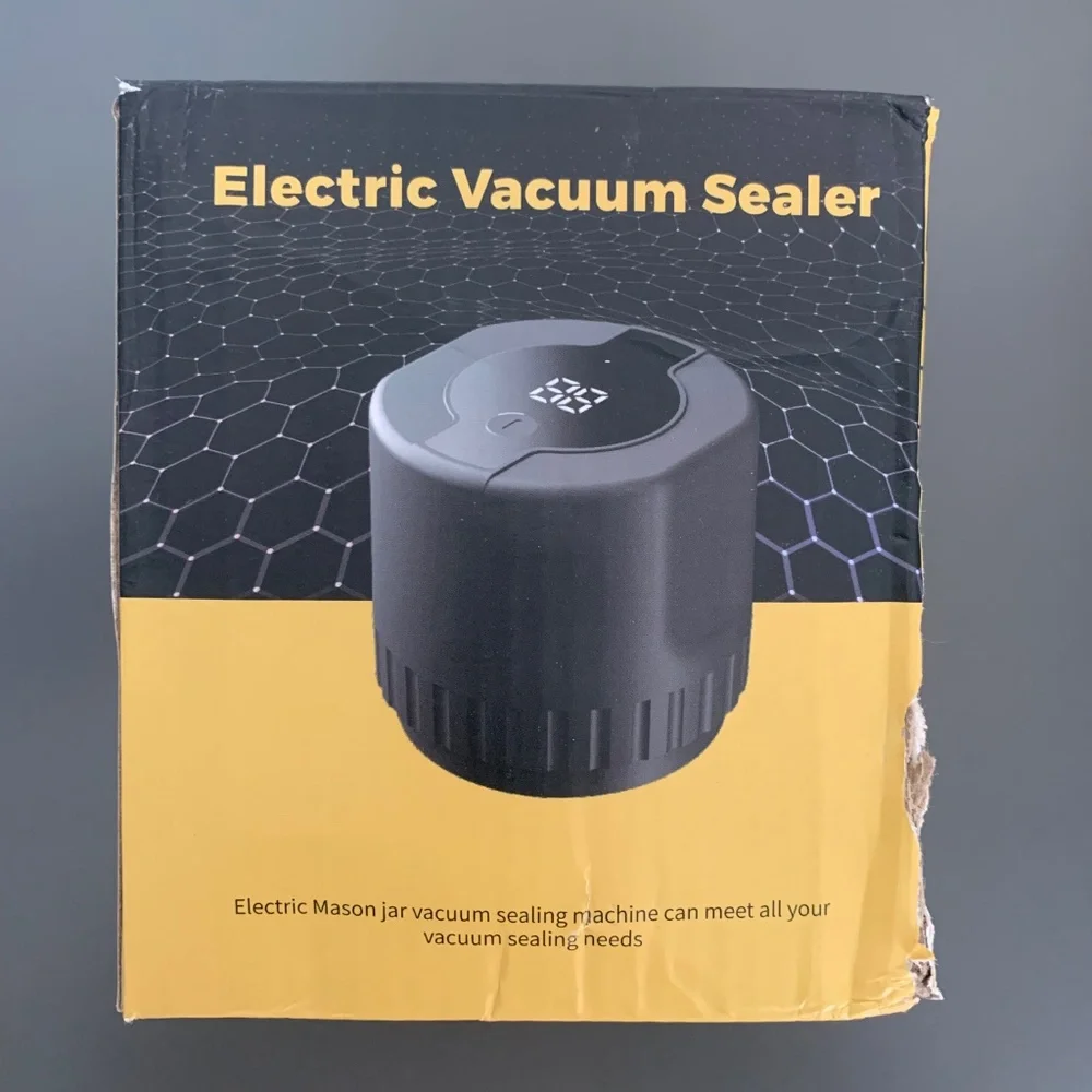 Electric Mason Jar Vacuum Sealer Kit – USB-C Rechargeable – Auto Digital